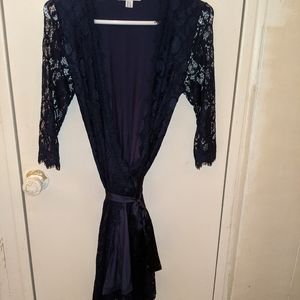 GRAPENT LACE WRAP DRESS